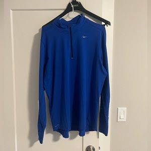 Men’s Blue L Nike DriFit 1/4-Zip Pullover